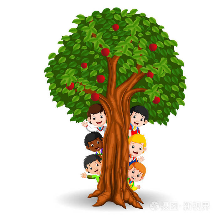 苹果加小孩版小孩吃苹果图片